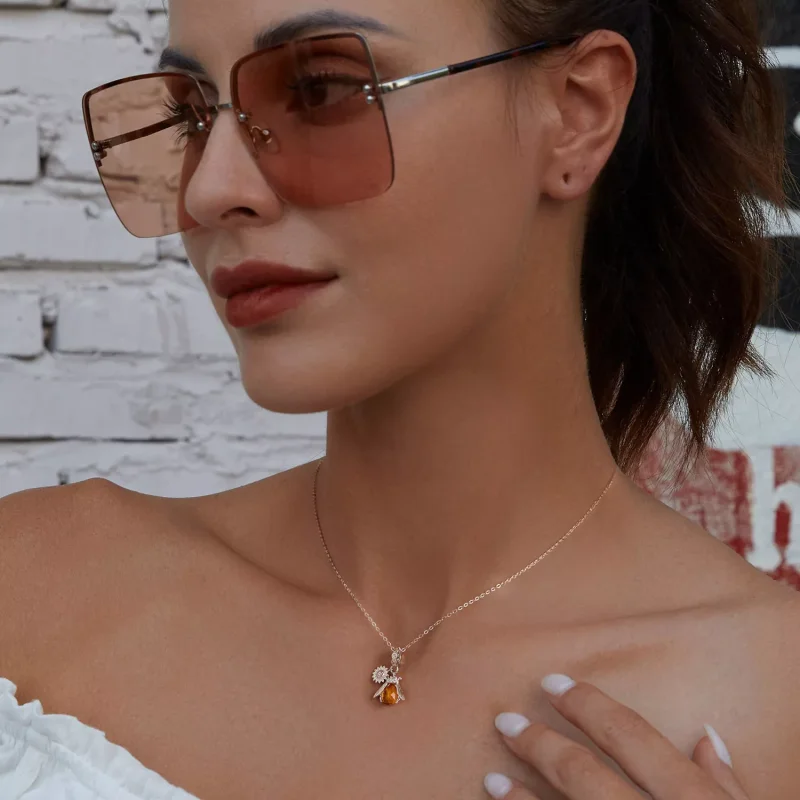 (resim) Pandora tarzı Arı Papatya Kolye - BSN356 - Görüntüle 6