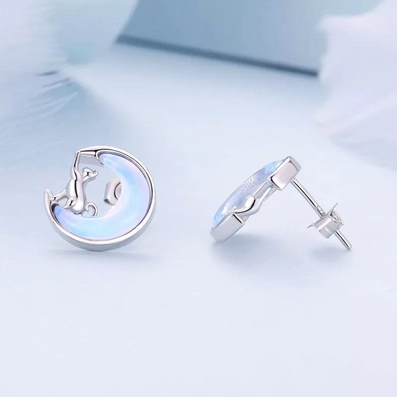 (resim) Pandora tarzı Ay Kedi Küpe - BSE913 - Görüntüle 4