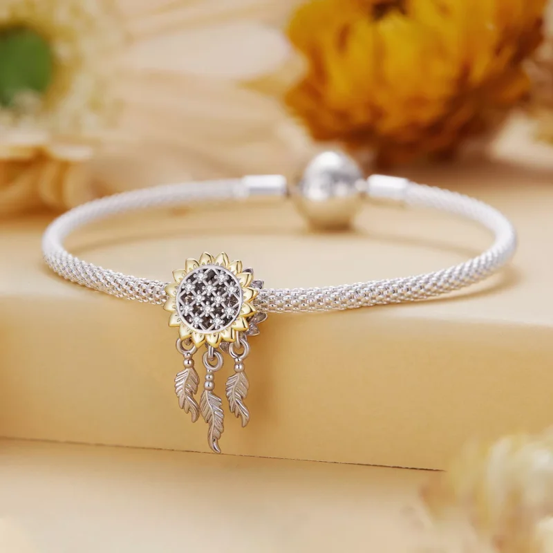 (resim) Pandora tarzı Ayçiçeği Rüya Avcısı Charm - BSC820 - Görüntüle 3