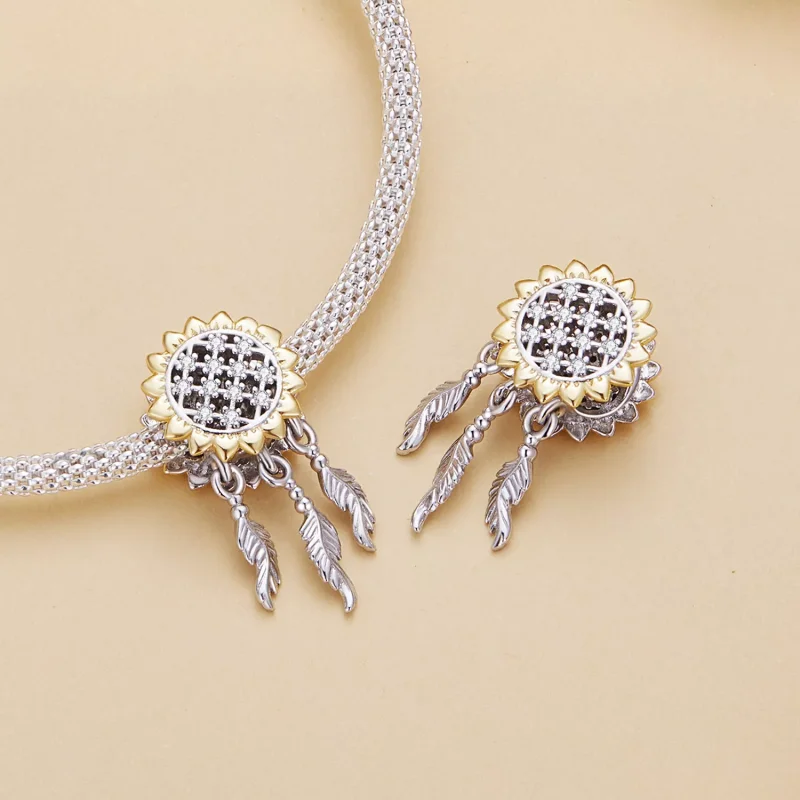 (resim) Pandora tarzı Ayçiçeği Rüya Avcısı Charm - BSC820 - Görüntüle 4