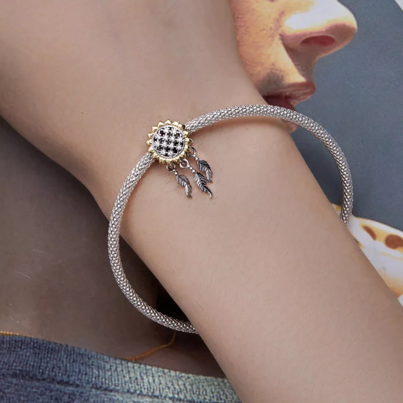 (resim) Pandora tarzı Ayçiçeği Rüya Avcısı Charm - BSC820 - Görüntüle 5