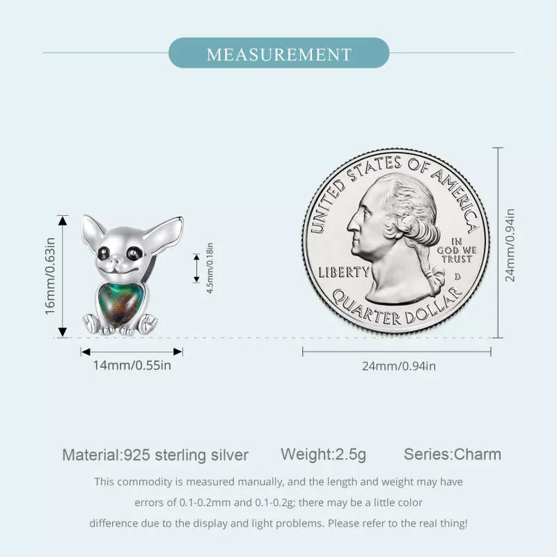 (resim) Pandora tarzı Chihuahua Charm - SCC2601 - Görüntüle 5