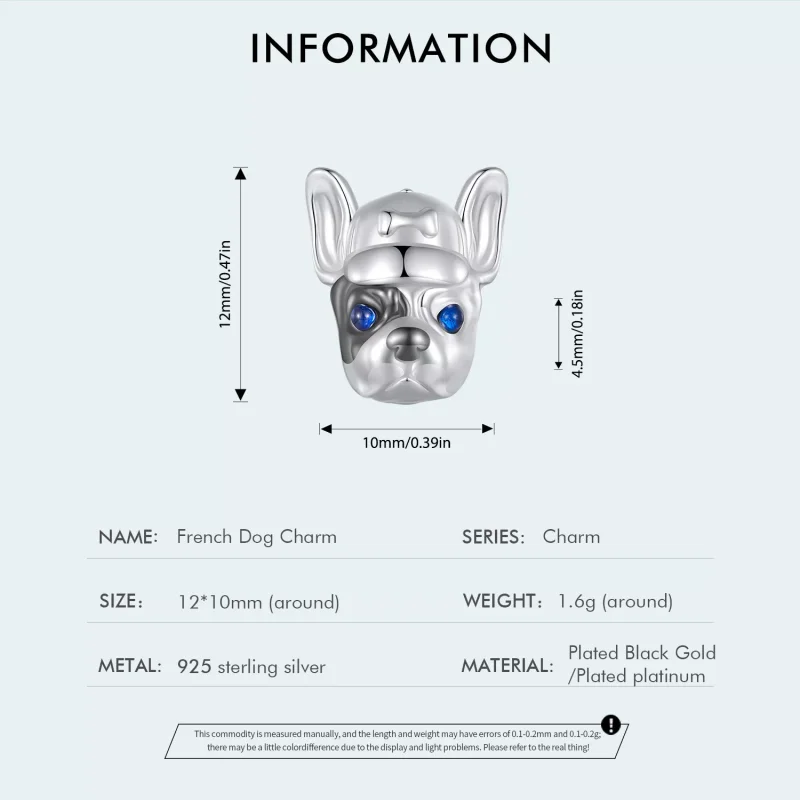 (resim) Pandora tarzı French Bulldog Charm - SCC2588 - Görüntüle 4