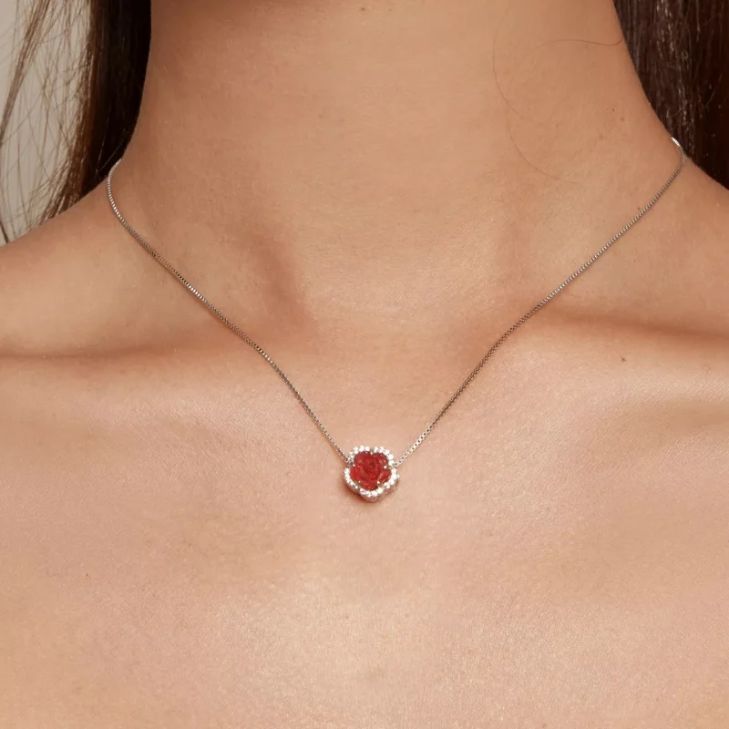 (resim) Pandora Tarzı Kristal Gül Kolye - BSC904 - Görüntüle 10