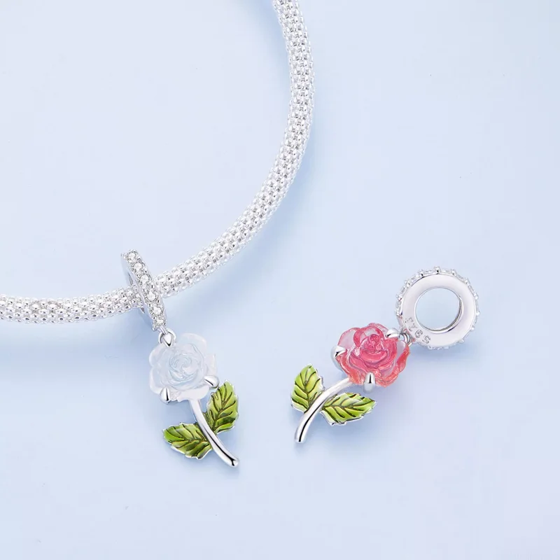(resim) Pandora Tarzı Kristal Gül Sallantı - BSC824 - Görüntüle 4