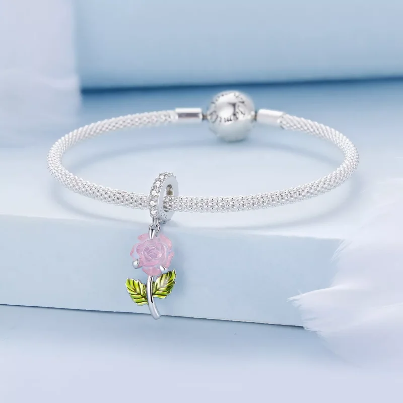 (resim) Pandora Tarzı Kristal Gül Sallantı - BSC824 - Görüntüle 7