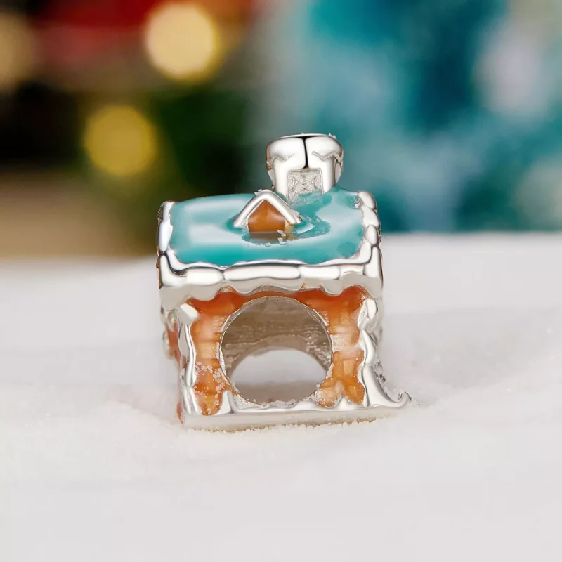 (resim) Pandora tarzı Luminous Christmas Eve House Charm - SCC2646 - Görüntüle 3