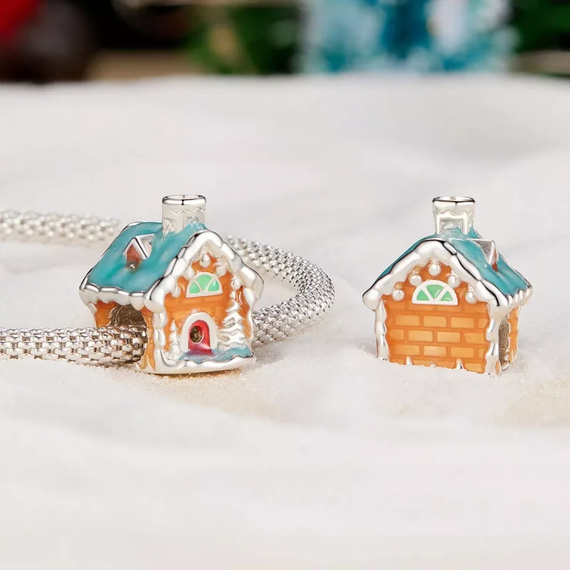 (resim) Pandora tarzı Luminous Christmas Eve House Charm - SCC2646 - Görüntüle 4