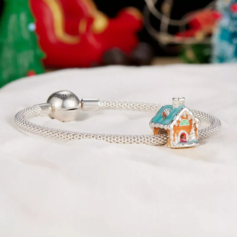 (resim) Pandora tarzı Luminous Christmas Eve House Charm - SCC2646 - Görüntüle 5