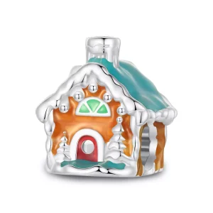 (resim) Pandora tarzı Luminous Christmas Eve House Charm - SCC2646