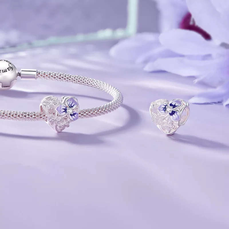 (resim) Pandora Tarzı Menekşe Şanslı Takı - SCC2585 - Görüntüle 4