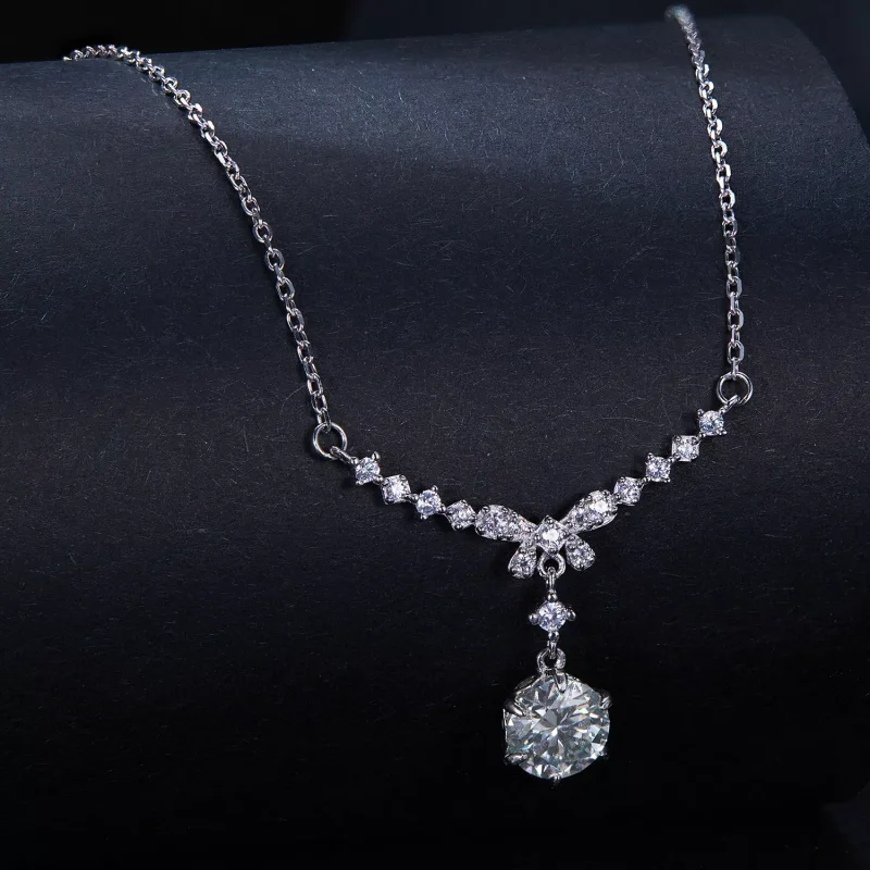 (resim) Pandora Tarzı Moissanite Kolye (Bir Sertifika) - MSN020 - Görüntüle 2