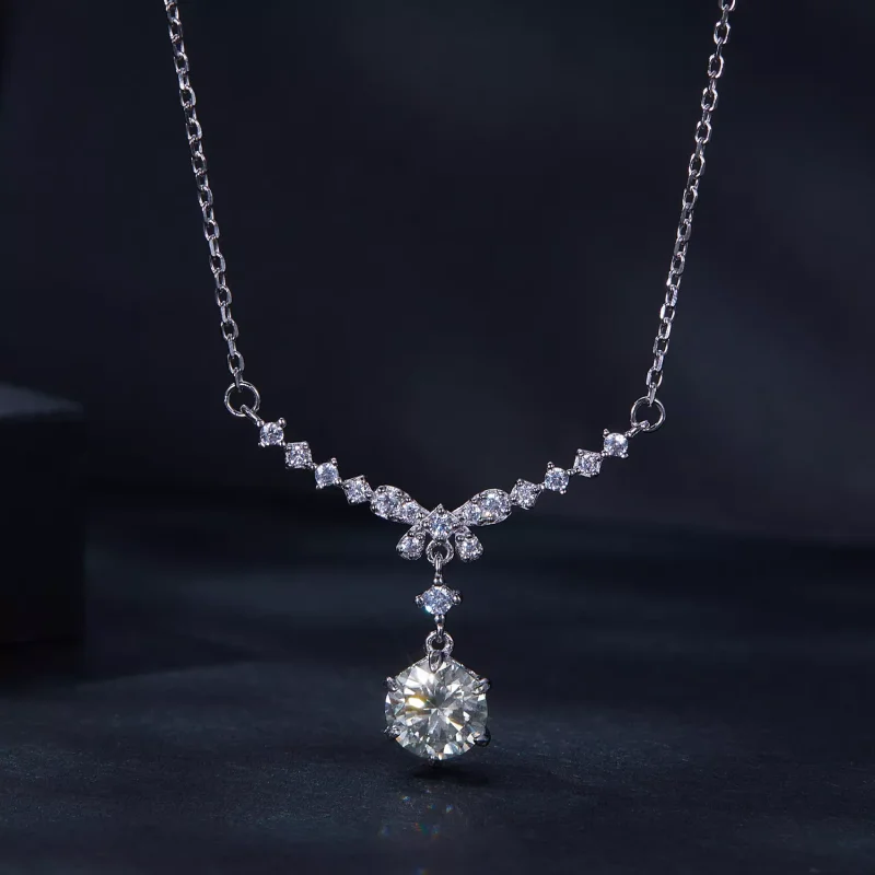 (resim) Pandora Tarzı Moissanite Kolye (Bir Sertifika) - MSN020 - Görüntüle 3