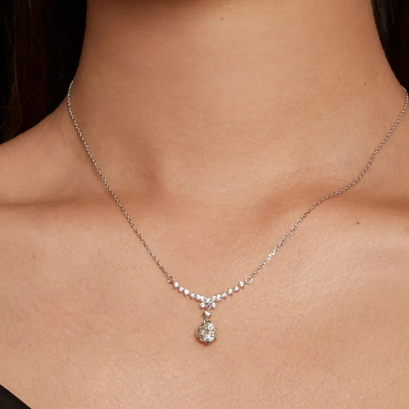 (resim) Pandora Tarzı Moissanite Kolye (Bir Sertifika) - MSN020 - Görüntüle 6
