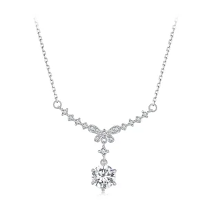 (resim) Pandora Tarzı Moissanite Kolye (Bir Sertifika) - MSN020