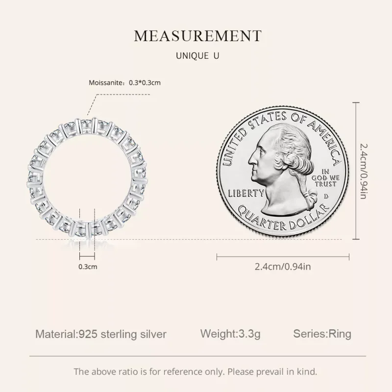 (resim) Pandora Tarzı Parlayan Moissanite Yüzük (Bir Sertifika) - MSR020 - Görüntüle 3