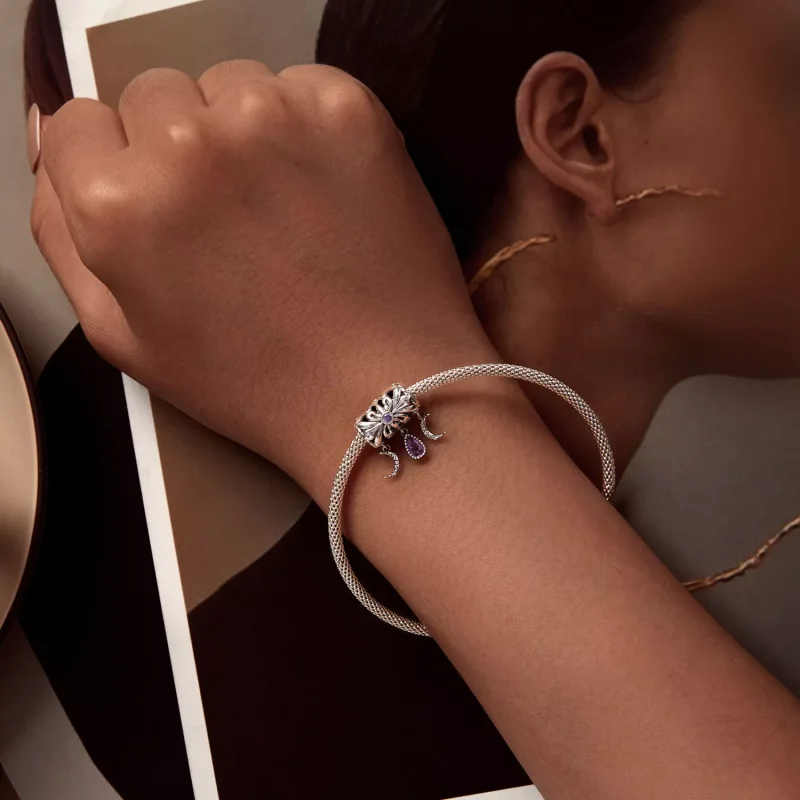 (resim) Pandora Tarzı Vintage Iris Kolye - SCC2631 - Görüntüle 5