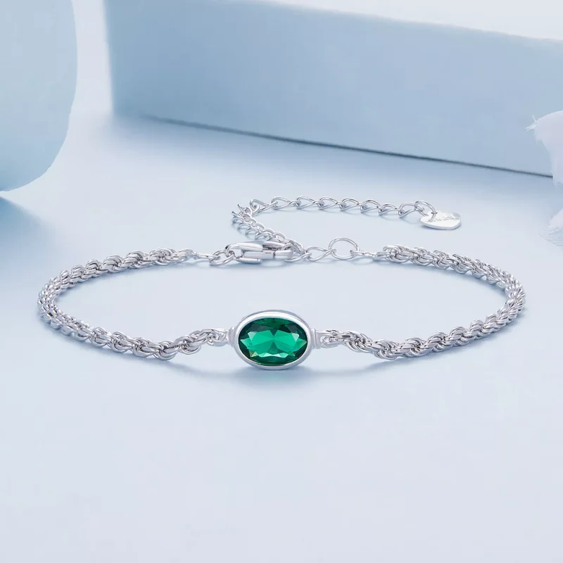(resim) Pandora tarzında hafif lüks Yeşil Zirkonya Chopard Bileklik - BSB116 - Görüntüle 2