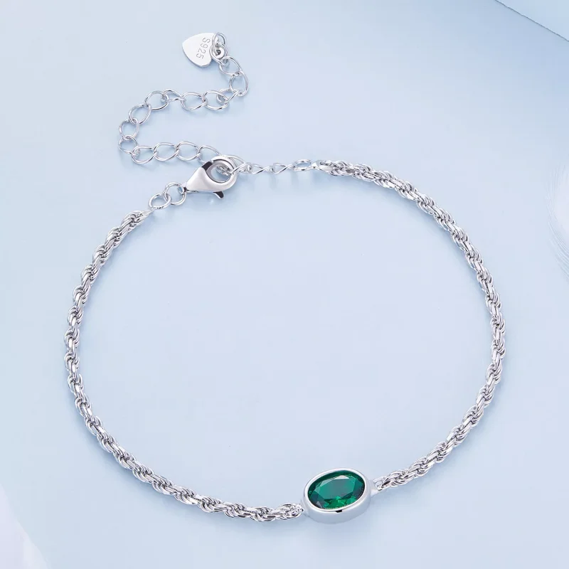 (resim) Pandora tarzında hafif lüks Yeşil Zirkonya Chopard Bileklik - BSB116 - Görüntüle 3