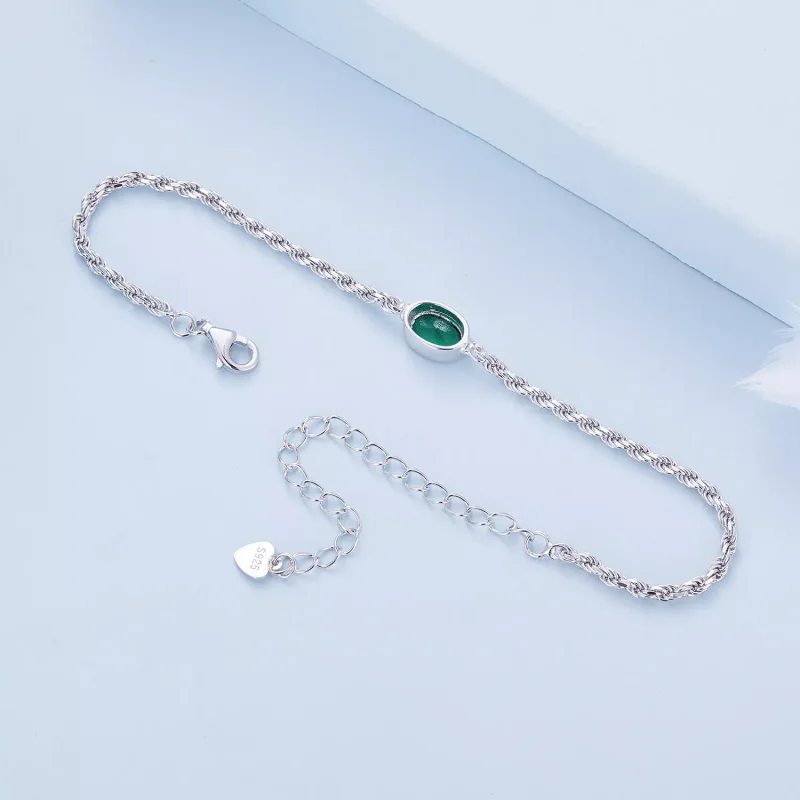 (resim) Pandora tarzında hafif lüks Yeşil Zirkonya Chopard Bileklik - BSB116 - Görüntüle 4