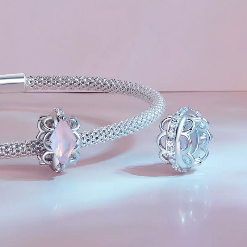 (resim) Pandora tarzında Pembe Dantel Silikon Aralayıcı - SCC2642 - Görüntüle 5