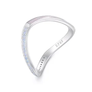 Pandora tarzında pembe dilek kemiği yüzük - SCR945-PK (resim) Pandora tarzında pembe dilek kemiği yüzük - SCR945-PK