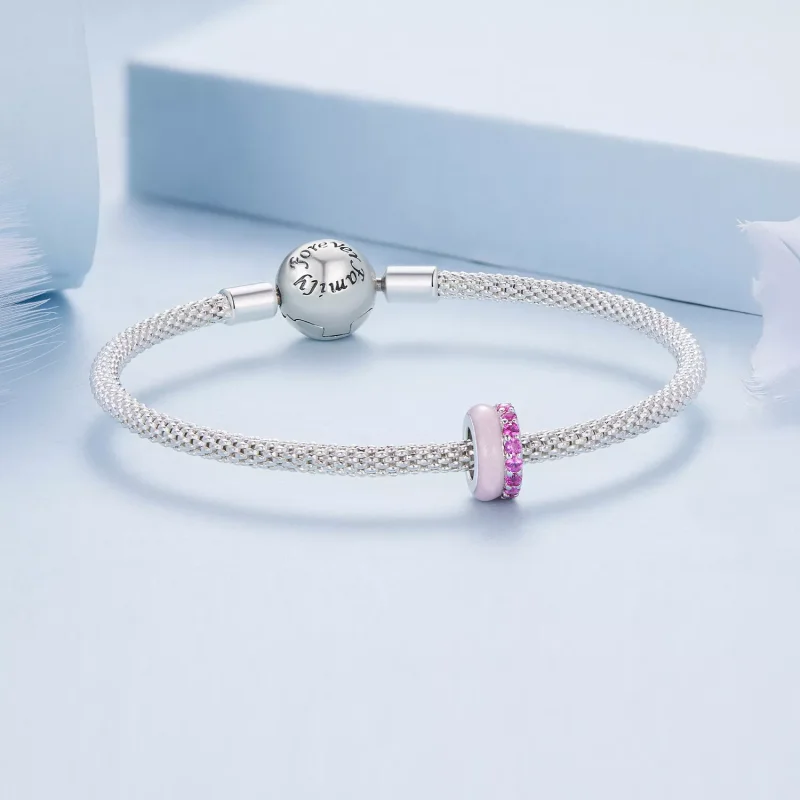 (resim) Pandora tarzında Pembe Çift Katmanlı Silikon Aralayıcı - BSC883-PK - Görüntüle 5