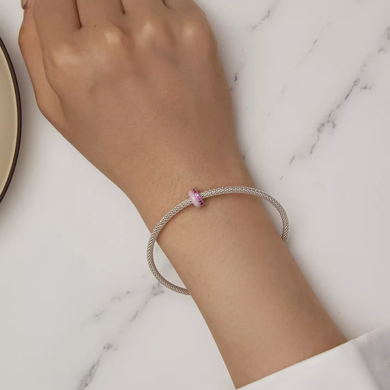 (resim) Pandora tarzında Pembe Çift Katmanlı Silikon Aralayıcı - BSC883-PK - Görüntüle 6