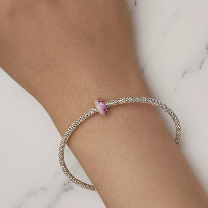 (resim) Pandora tarzında Pembe Çift Katmanlı Silikon Aralayıcı - BSC883-PK - Görüntüle 7