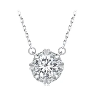 (resim) Pandora tarzında Zarif Moissanite Kolye (Bir Sertifika) - MSN011