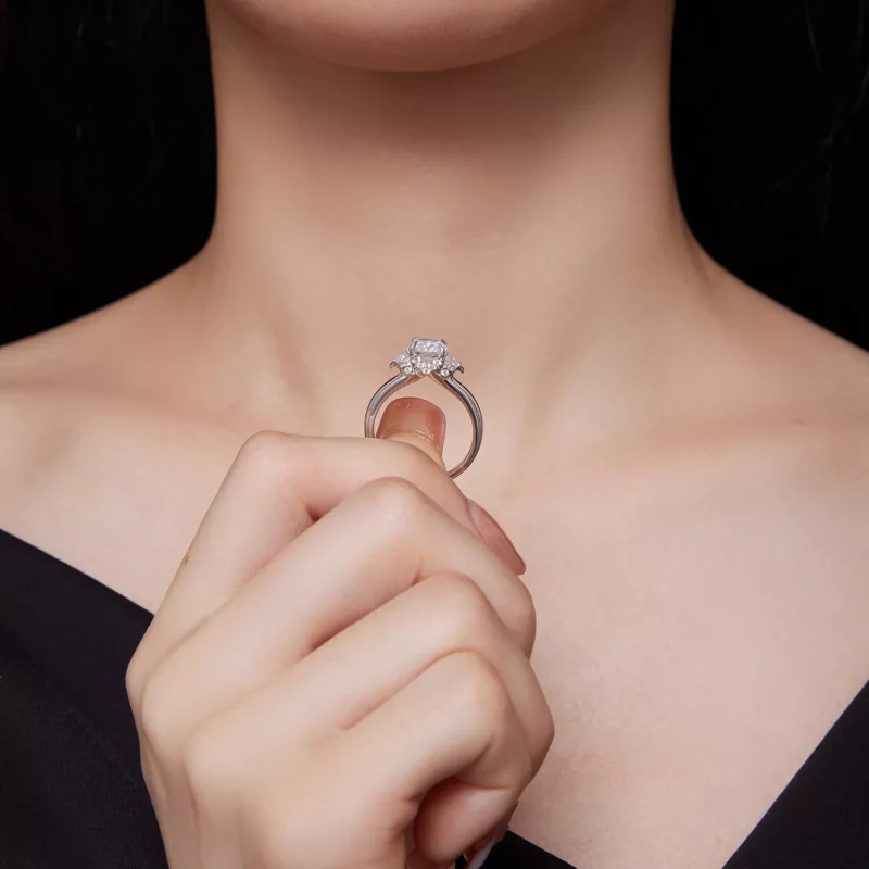 (resim) Pandora tarzında zarif Moissanite yüzük - MSR022 - Görüntüle 7