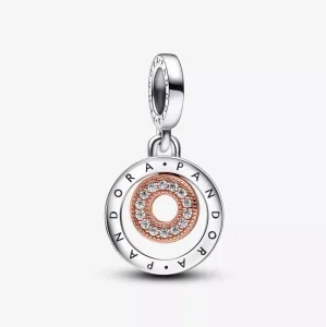 (resim) İki Renkli Pandora Logolu Halkalı Sallantılı Charm - 782287C01