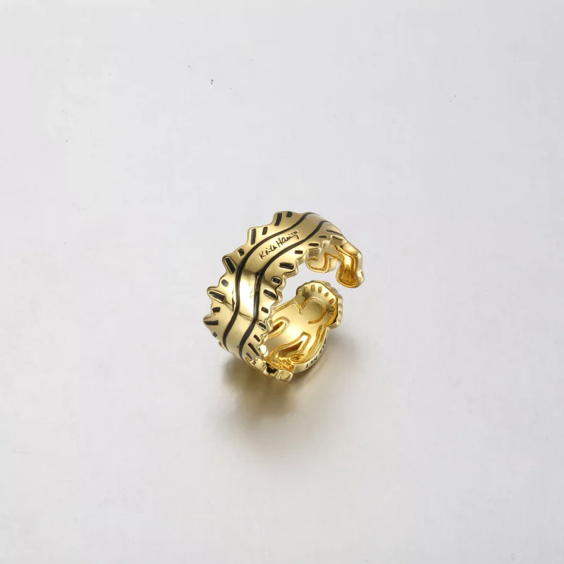(resim) Keith Haring™ x Pandora Dalgalı Figürlü Açık Halka - 162226C01 - Görüntüle 2