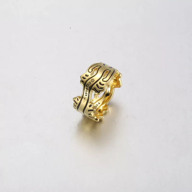 (resim) Keith Haring™ x Pandora Dalgalı Figürlü Açık Halka - 162226C01 - Görüntüle 3