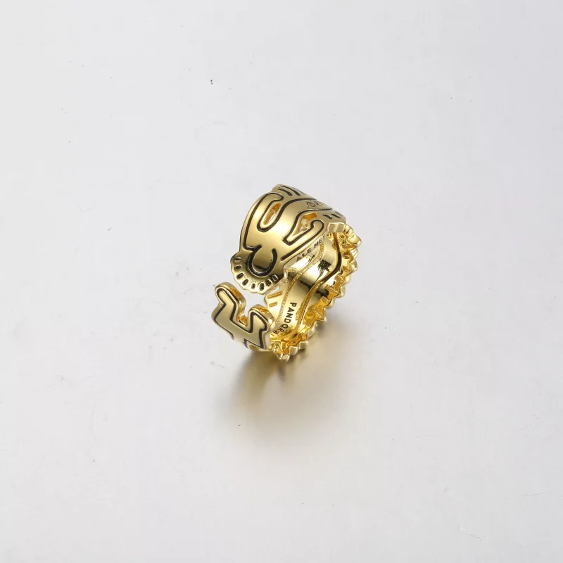 (resim) Keith Haring™ x Pandora Dalgalı Figürlü Açık Halka - 162226C01 - Görüntüle 4