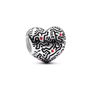 (resim) Keith Haring™ x Pandora Line Art İnsan Cazibesi - 792224C01