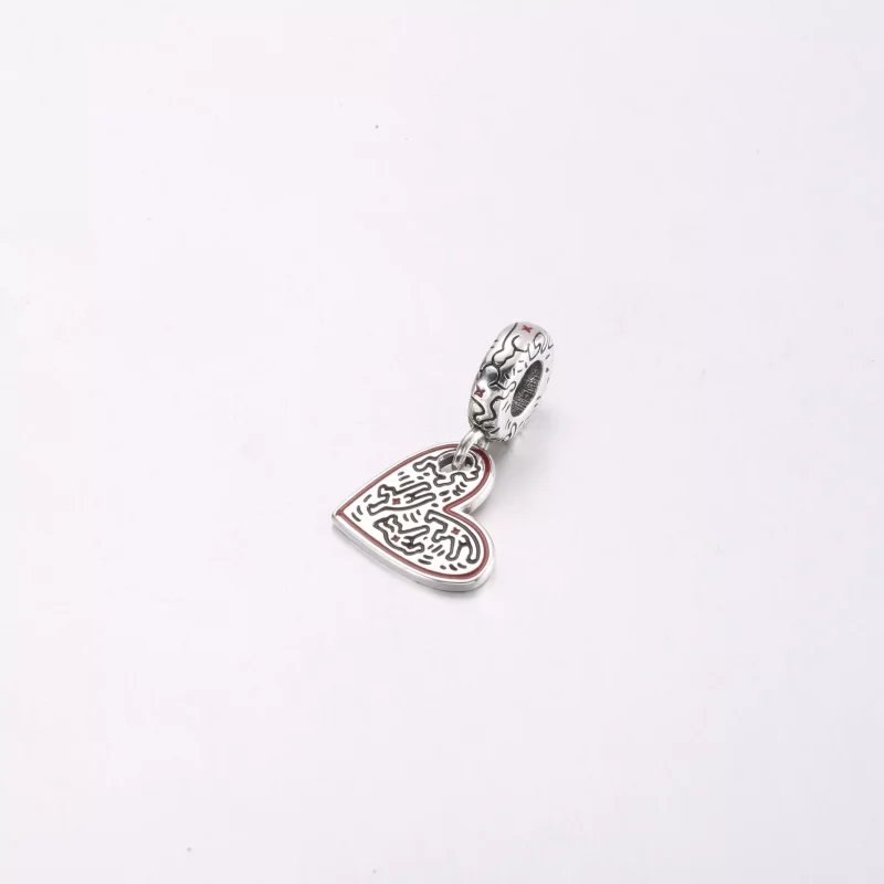 (resim) Keith Haring™ x Pandora Line Art People Heart Dangle Charm - 792215C01 - Görüntüle 2