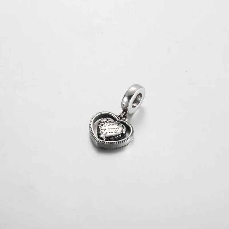 (resim) Pandora Ailesi Dönen Kalp Küre Sallantılı Charm - 792240C01 - Görüntüle 3