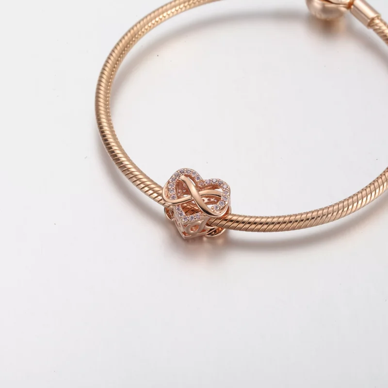 (resim) Pandora Ailesi Sonsuzluk Pembe Kalp Charm - 782246C01 - Görüntüle 4