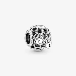 (resim) Pandora Ajur Zincir Bağlantılı Asma Kilit Charm'ı - 790071C00