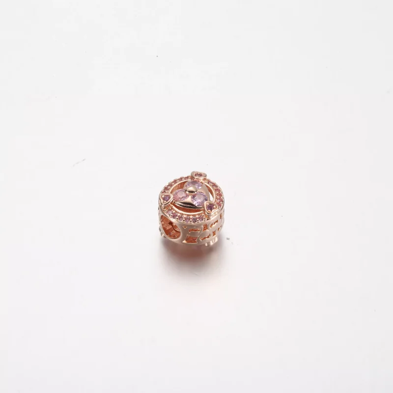 (resim) Pandora Aşkınızı Gösterin Parıldayan Kalpler Düğme Charm - 780796C02 - Görüntüle 3