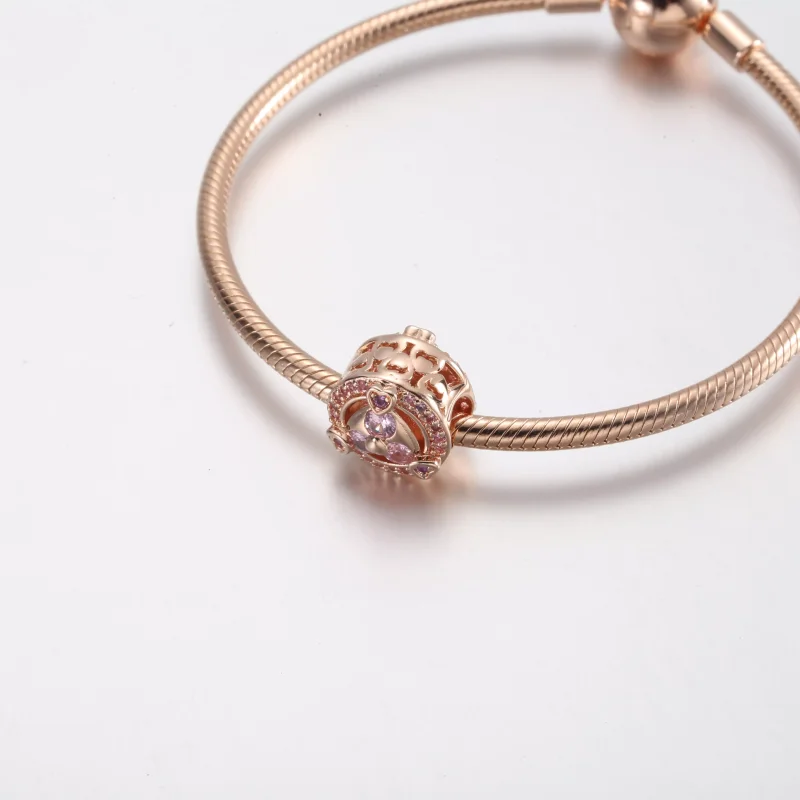 (resim) Pandora Aşkınızı Gösterin Parıldayan Kalpler Düğme Charm - 780796C02 - Görüntüle 4