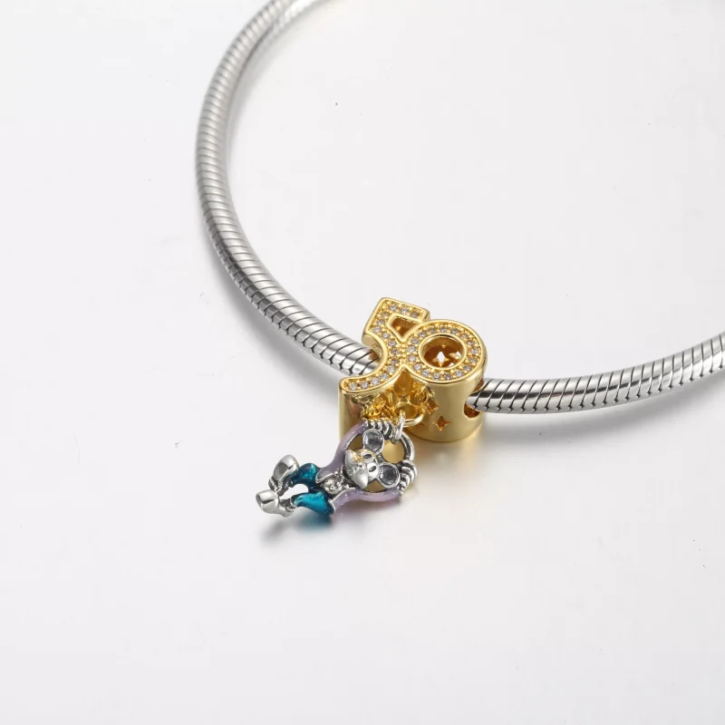 (resim) Pandora Disney Parks Mickey Mouse 50. Yıldönümü Sallantılı Charm - 769597C01 - Görüntüle 6
