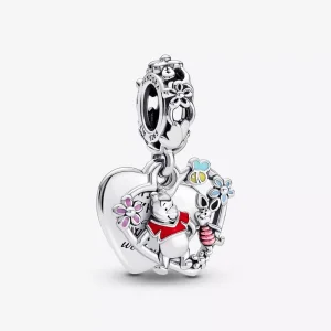 (resim) Pandora Disney Winnie the Pooh ve Piglet Çift Sallantılı Charm - 792214C01