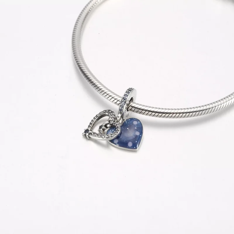 (resim) Pandora Göksel Kayan Yıldız Kalpli Çift Sallantılı Charm - 792356C01 - Görüntüle 4