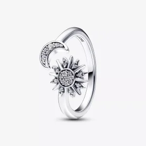 (resim) Pandora Güneş ve Ay gümüş açık yüzük - 192845C01