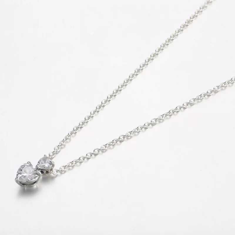 (resim) Pandora Çift Kalp Kolye Parıltılı Collier Kolye - 391229C01 - Görüntüle 2