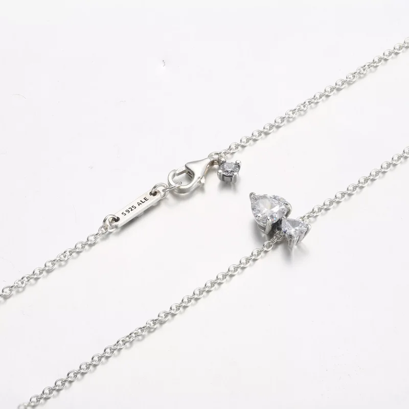 (resim) Pandora Çift Kalp Kolye Parıltılı Collier Kolye - 391229C01 - Görüntüle 5