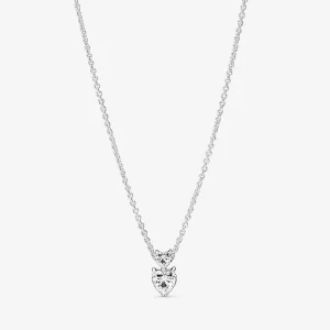 (resim) Pandora Çift Kalp Kolye Parıltılı Collier Kolye - 391229C01