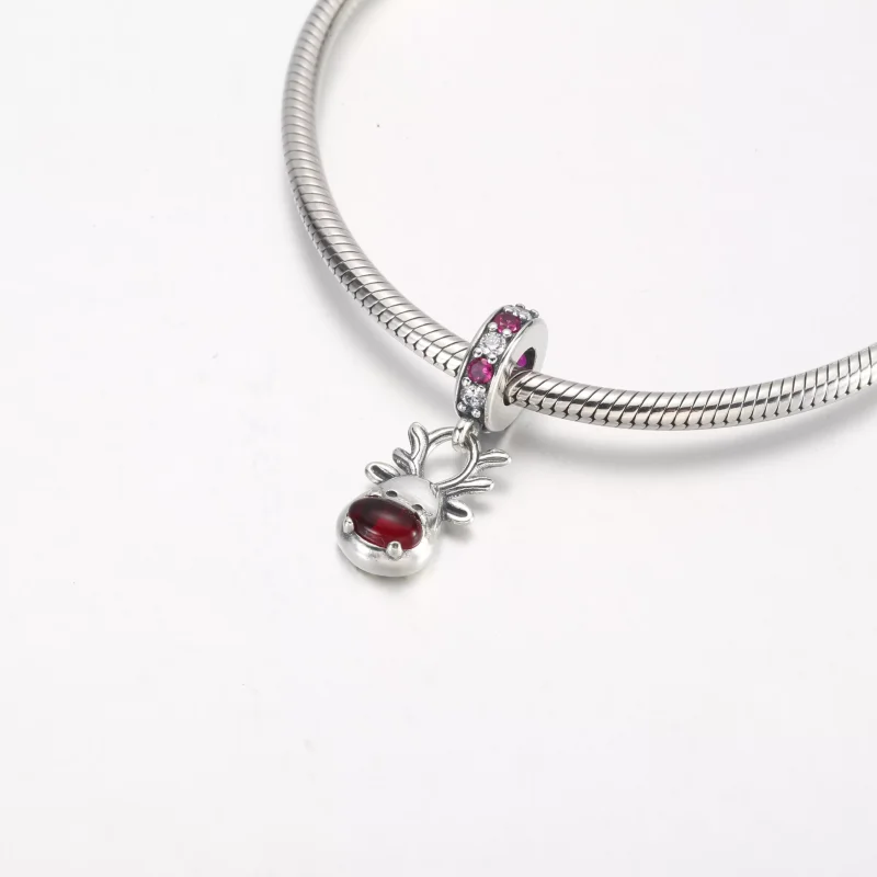 (resim) Pandora Kırmızı Burun Ren Geyiği Murano Sallantılı Charm - 792330C01 - Görüntüle 4